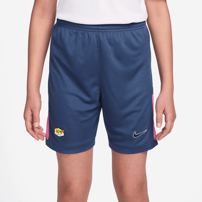 Nike Kylian Mbappe Academy Youth Football Shorts (Mystic Navy/Pinksicle)