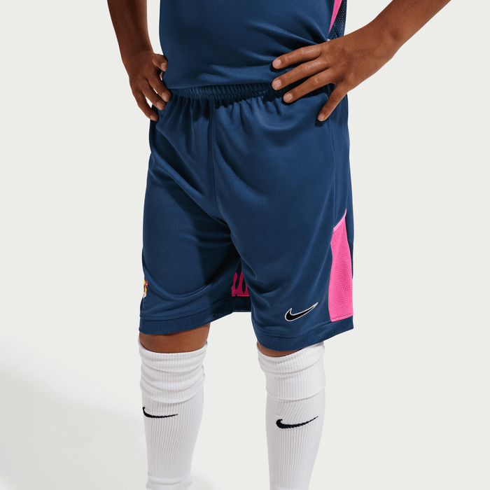 Nike Kylian Mbappe Academy Youth Football Shorts (Mystic Navy/Pinksicle)