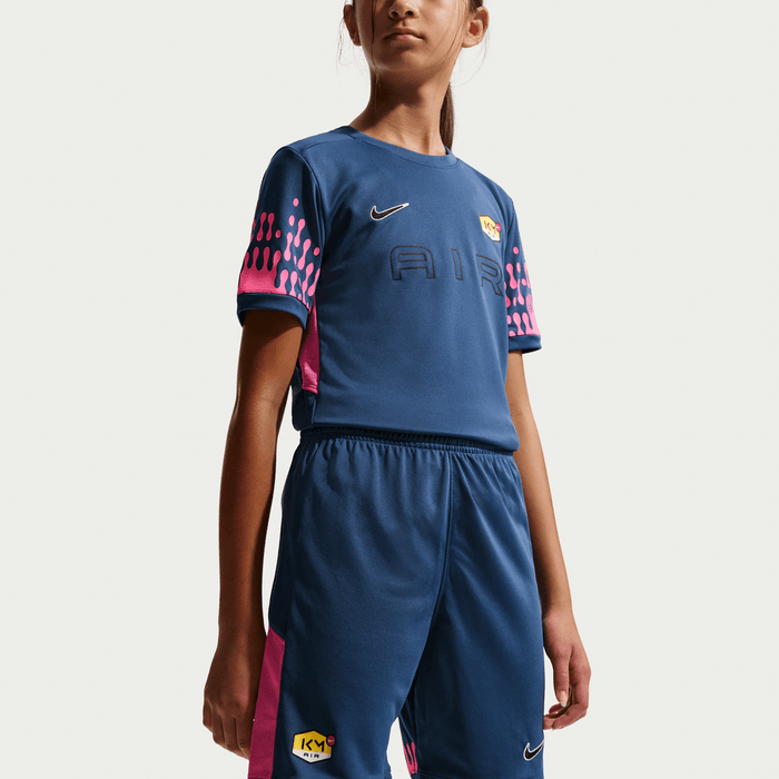 Nike Kylian Mbappe Academy Youth Football Shorts (Mystic Navy/Pinksicle)