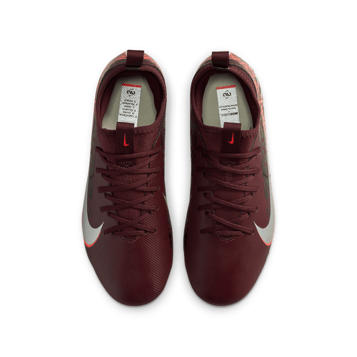 Nike United Mercurial Vapor 16 Academy FG/MG Jnr Football Boots (Burgundy/Silver)