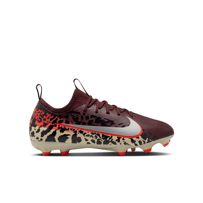 Nike United Mercurial Vapor 16 Academy FG/MG Jnr Football Boots (Burgundy/Silver)
