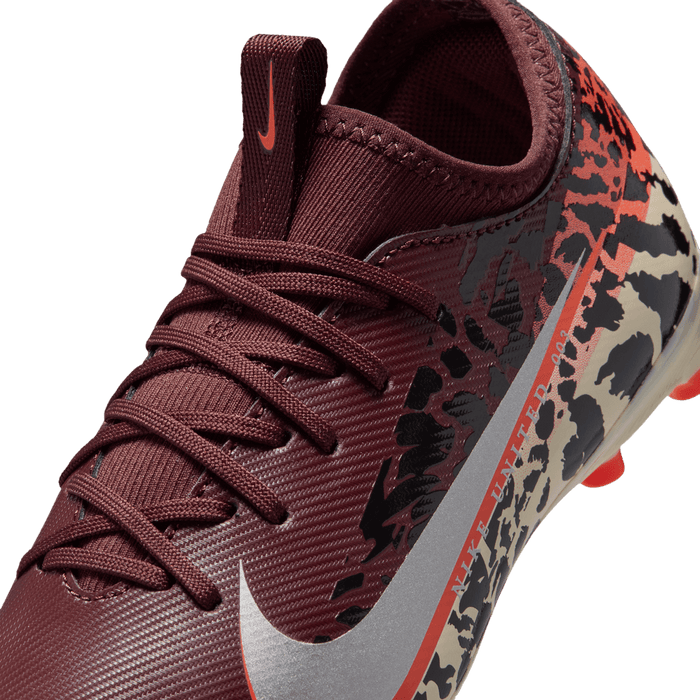 Nike United Mercurial Vapor 16 Academy FG/MG Jnr Football Boots (Burgundy/Silver)