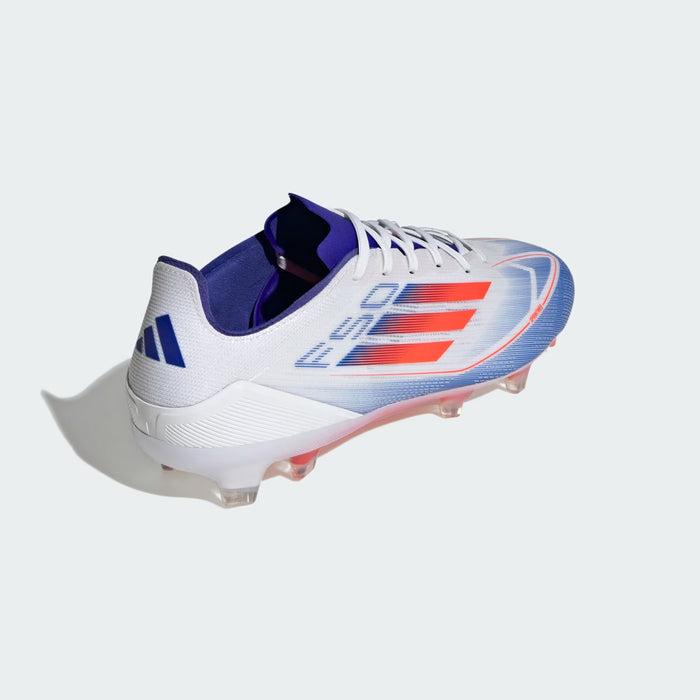 Adidas F50 Pro FG Football Boots (White/Solar Red/Lucid Blue)