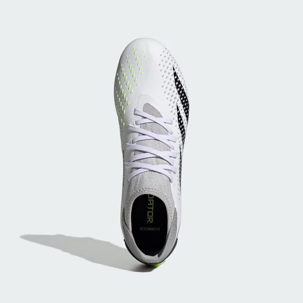 Adidas Predator Accuracy.3 SG Football Boots (White/Black/Lucid Lemon ...