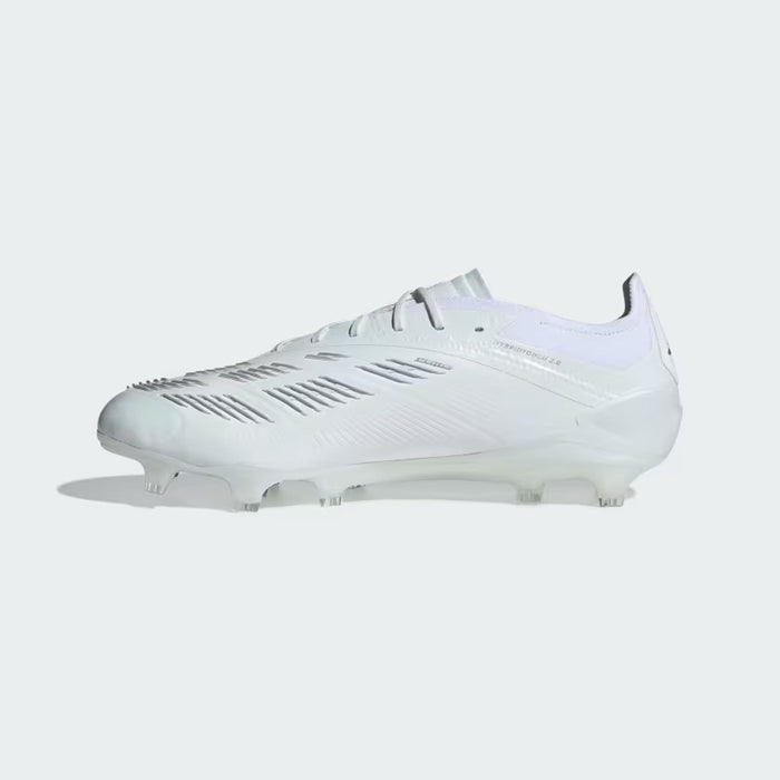 Adidas Predator Elite FG Football Boots (Cloud White/Metallic Silver/Cloud White)