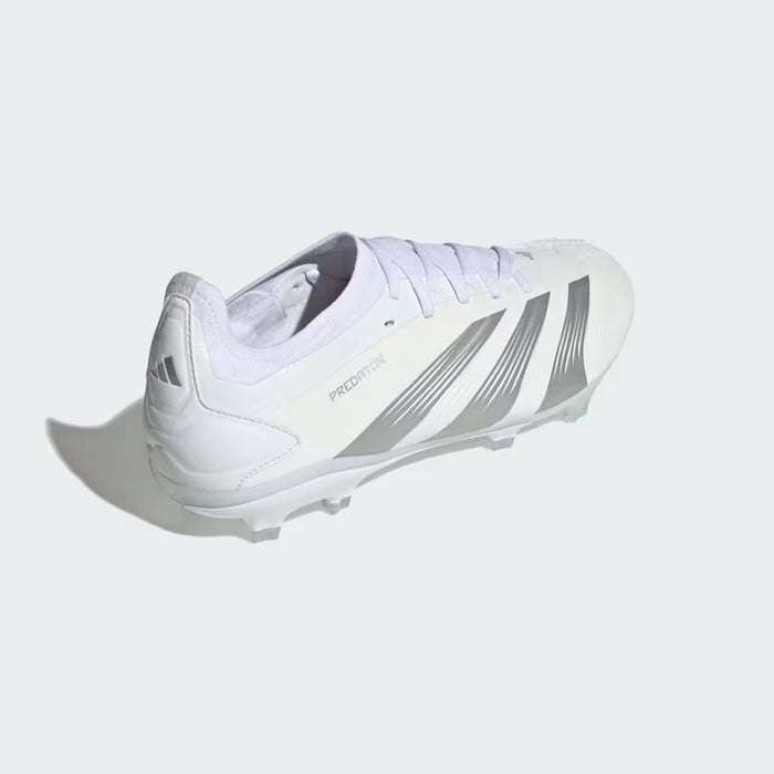 Adidas Predator Pro 24 FG Football Boots (White/Metallic Silver/White)