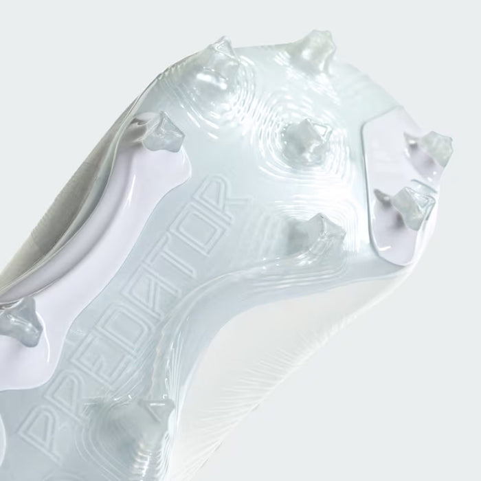 Adidas Predator Pro 24 FG Football Boots (White/Metallic Silver/White)