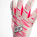 Close-up of the hot pink brushstroke print on The One Glove OG1 Amped