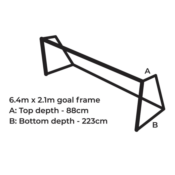 Hexagonal Match 4mm Goal Net (single) - 6.4m x 2.1m