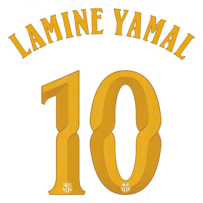 FC Barcelona Lamine Yamal 10 name and number print, adult, for the 26/27 home shirt