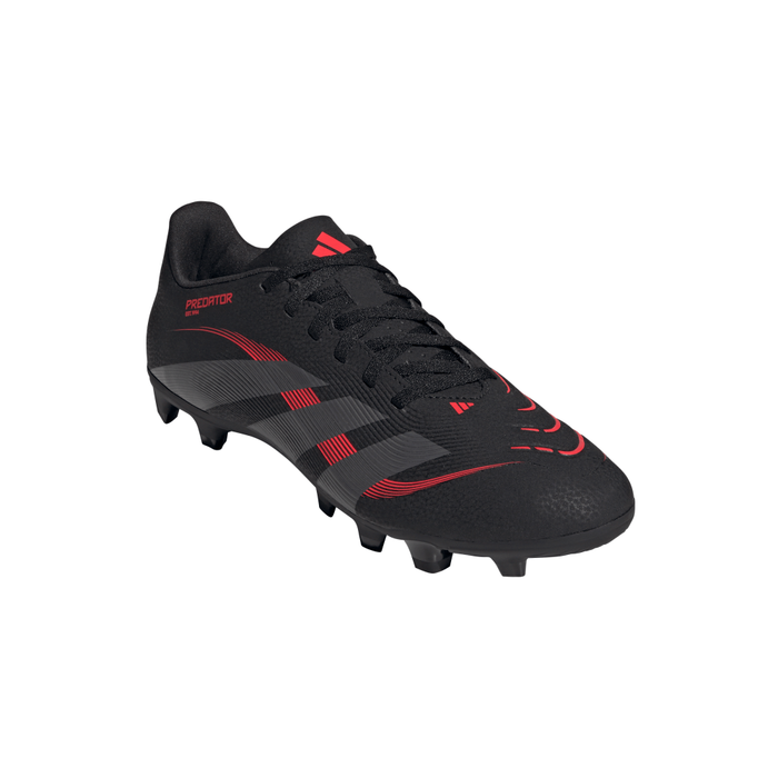 Adidas Predator Club FG/MG Boots (Black/Grey Four/Lucid Red)
