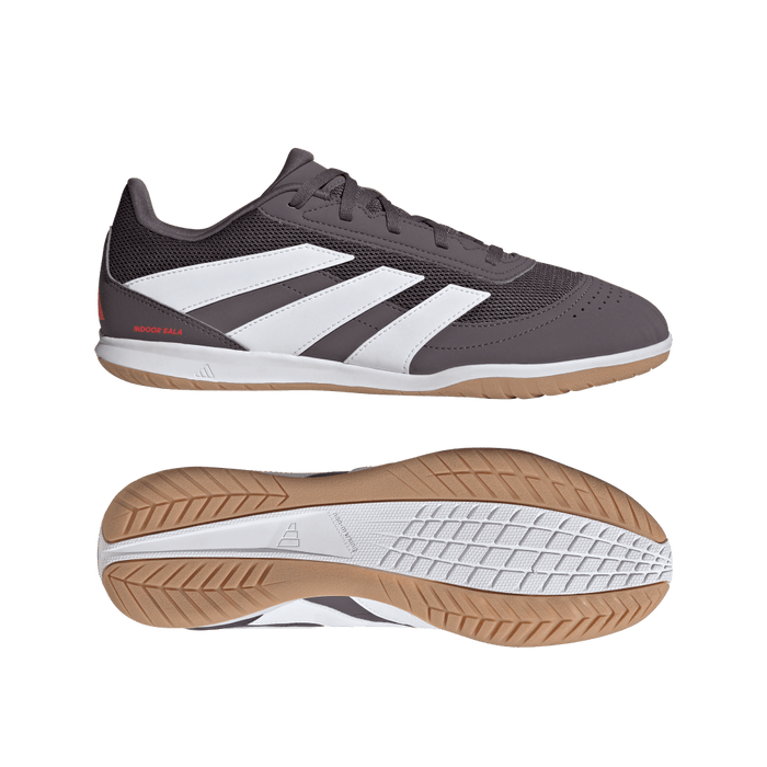 Adidas Predator Club IN Sala Indoor Football Shoes (Grey Strata/Cloud White/Lucid Red)