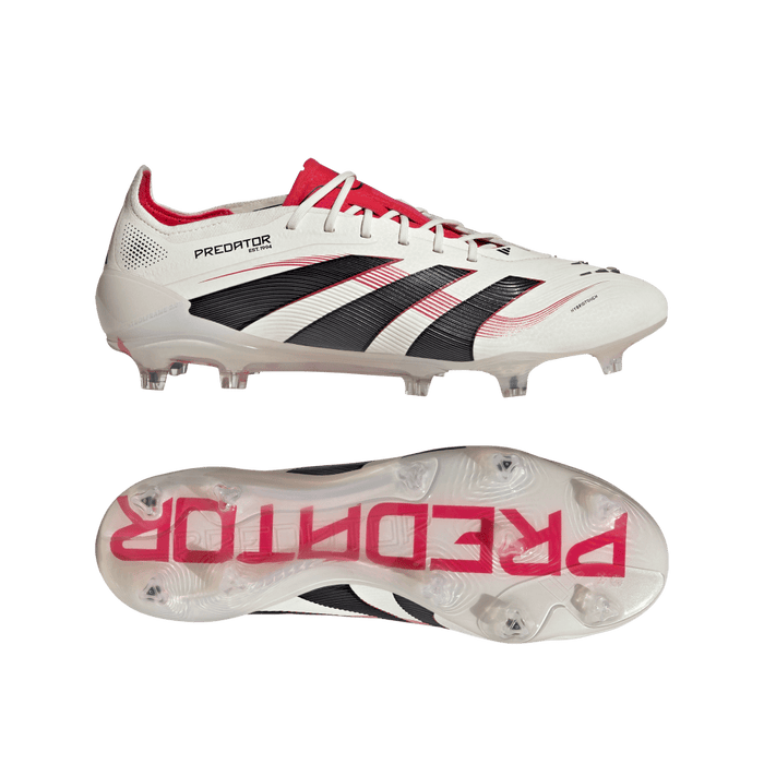 Adidas Predator Elite FG Football Boot (Off White/Core Black/Pure Ruby)