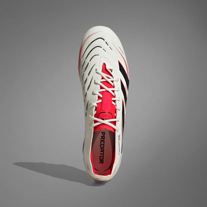 Adidas Predator Elite FG Football Boot (Off White/Core Black/Pure Ruby)