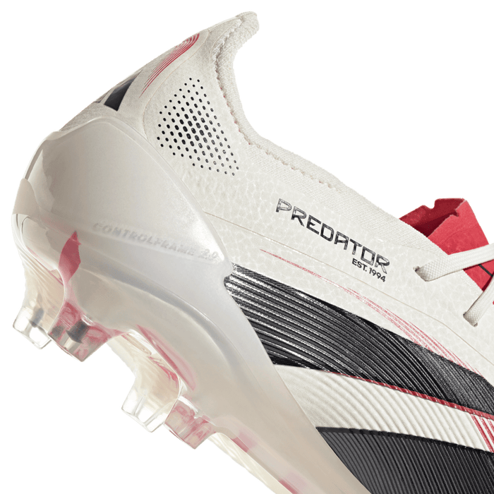 Adidas Predator Elite FG Football Boot (Off White/Core Black/Pure Ruby)