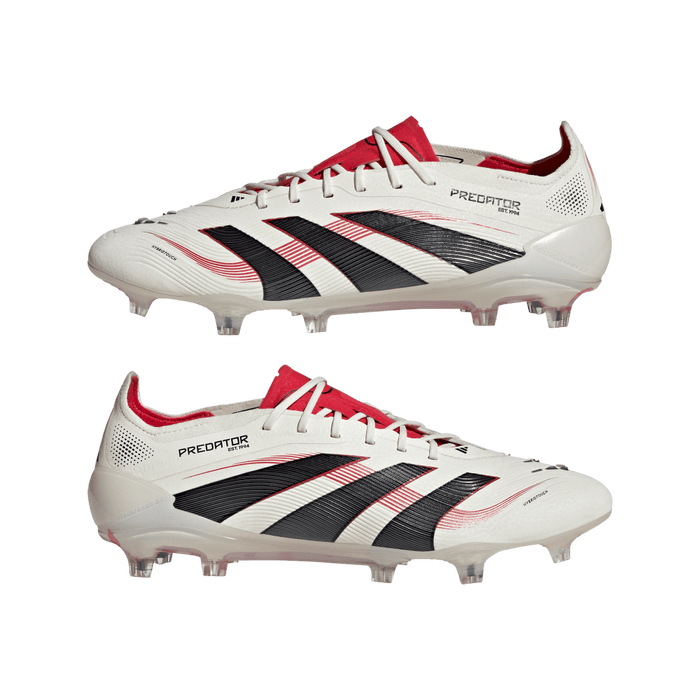 Adidas Predator Elite FG Football Boot (Off White/Core Black/Pure Ruby)