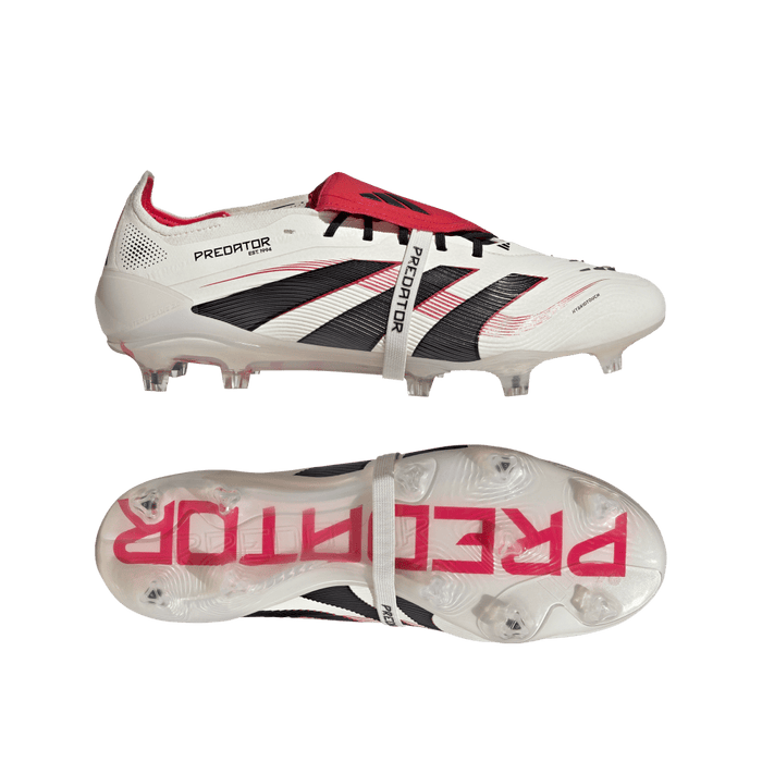 Adidas Predator Elite Fold-Over Tongue FG Football Boot (Off White/Core Black/Pure Ruby)