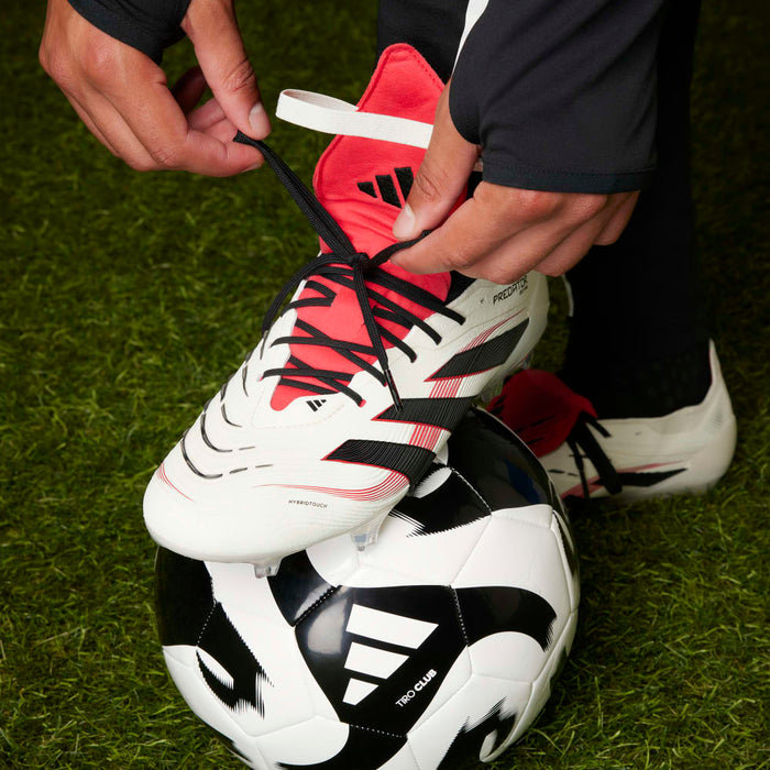 Adidas Predator Elite Fold-Over Tongue FG Football Boot (Off White/Core Black/Pure Ruby)