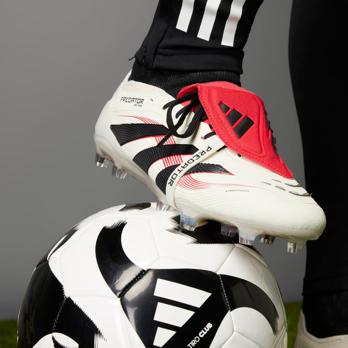 Adidas Predator Elite Fold-Over Tongue FG Football Boot (Off White/Core Black/Pure Ruby)