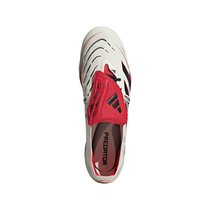 Adidas Predator Elite Fold-Over Tongue FG Football Boot (Off White/Core Black/Pure Ruby)