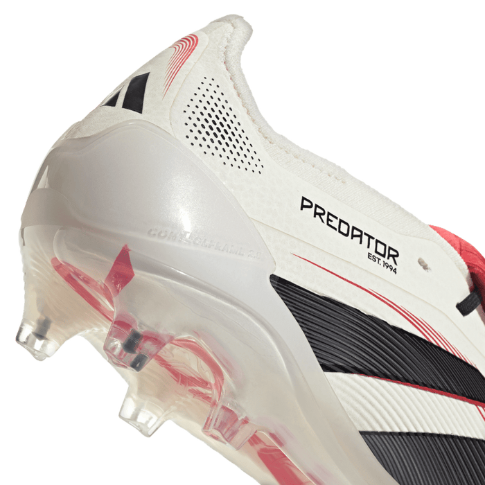 Adidas Predator Elite Fold-Over Tongue FG Football Boot (Off White/Core Black/Pure Ruby)