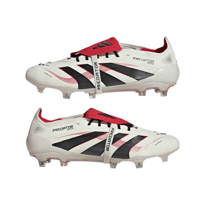 Adidas Predator Elite Fold-Over Tongue FG Football Boot (Off White/Core Black/Pure Ruby)