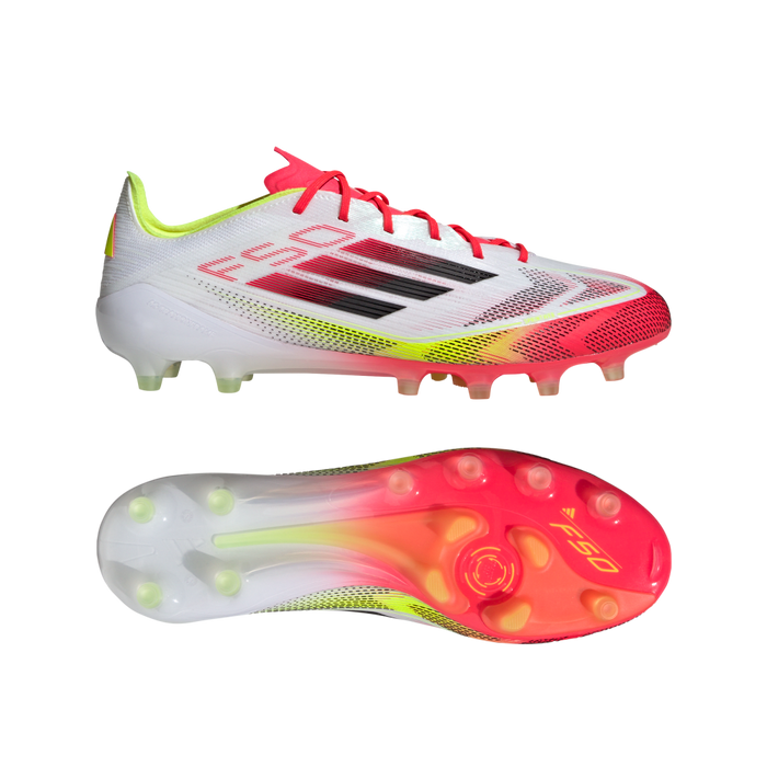 Adidas F50 Elite AG Football Boots (White/Core Black/Solar Yellow)