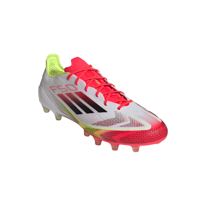 Adidas F50 Elite AG Football Boots (White/Core Black/Solar Yellow)