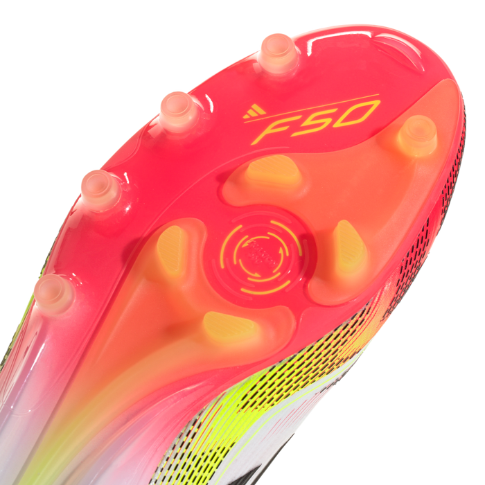 Adidas F50 Elite AG Football Boots (White/Core Black/Solar Yellow)