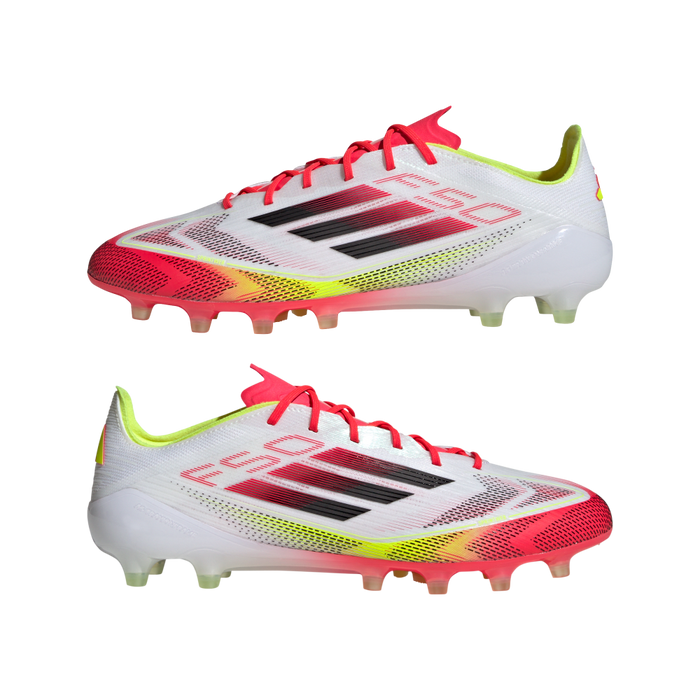 Adidas F50 Elite AG Football Boots (White/Core Black/Solar Yellow)