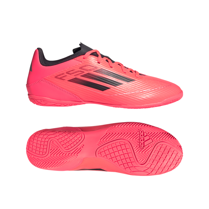 Adidas F50 Club Indoor Football Shoes (Turbo/Aurora Black/Platinum Metallic)