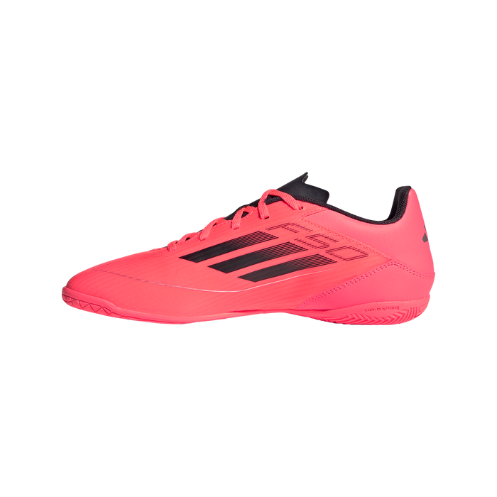 Adidas F50 Club Indoor Football Shoes (Turbo/Aurora Black/Platinum Metallic)