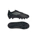 adidas Deportivo III FxG junior football boot in black and grey - side and sole angle