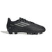 adidas Deportivo III FxG junior football boot in black and grey - outer side profile