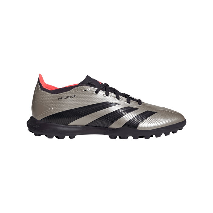 Adidas Predator League Turf Shoes (Platinum Metallic/Aurora Black/Turbo)