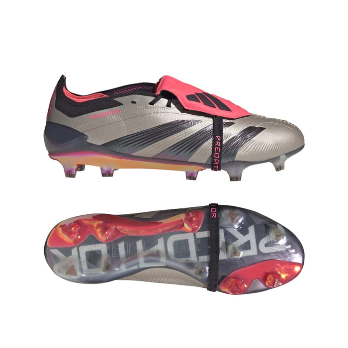 Adidas Predator Elite Fold-Over Tongue FG Football Boot (Platinum Metallic/Aurora Black/Carbon)