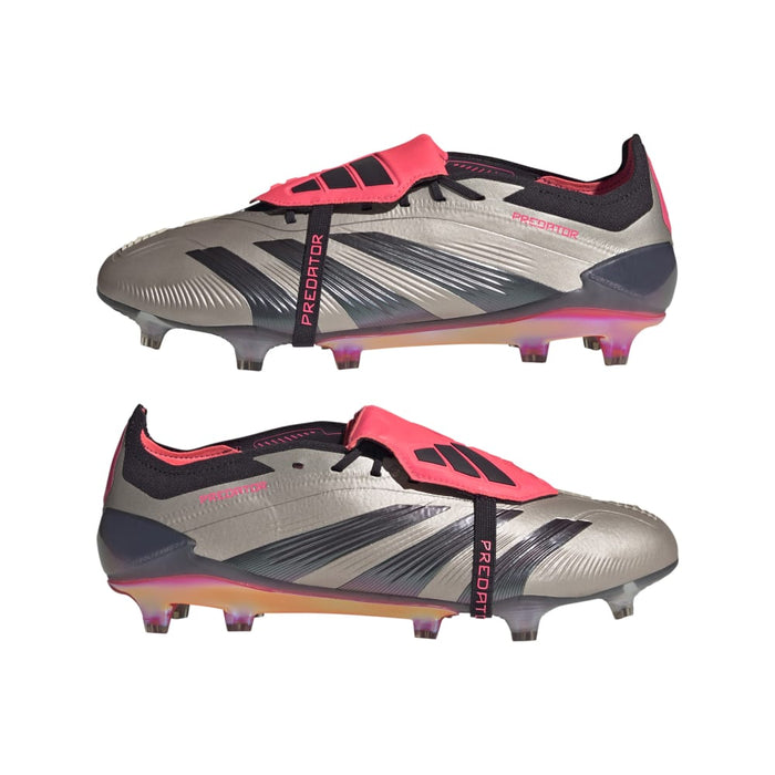 Adidas Predator Elite Fold-Over Tongue FG Football Boot (Platinum Metallic/Aurora Black/Carbon)