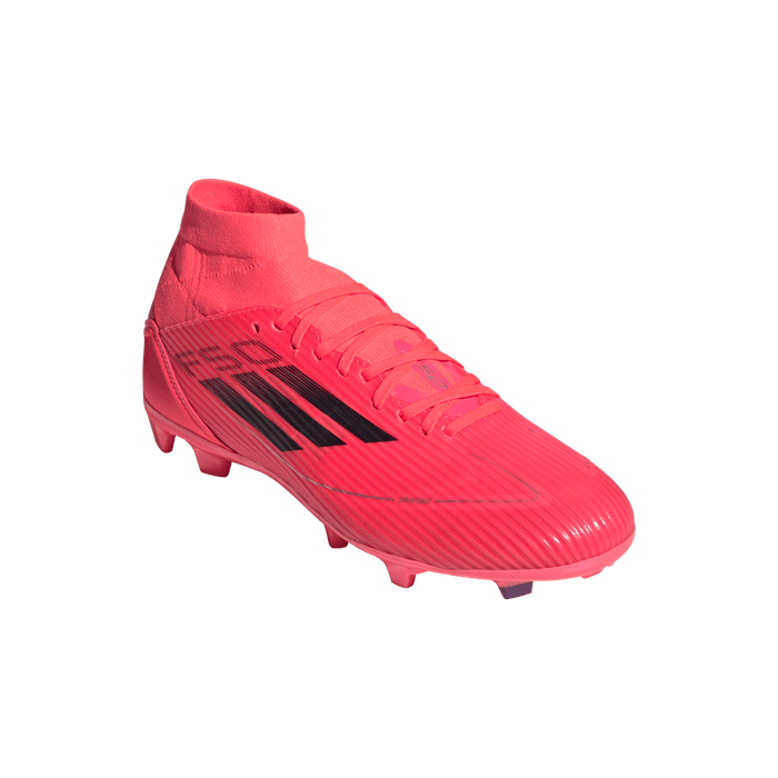 Adidas F50 League Mid-Cut FG Womens Football Boots (Turbo/Aurora Black/Platnium Metallic)