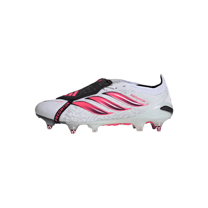 Predator Elite Fold-Over Tongue SG Football Boots (White/Solar Purple/Solar Turbo)