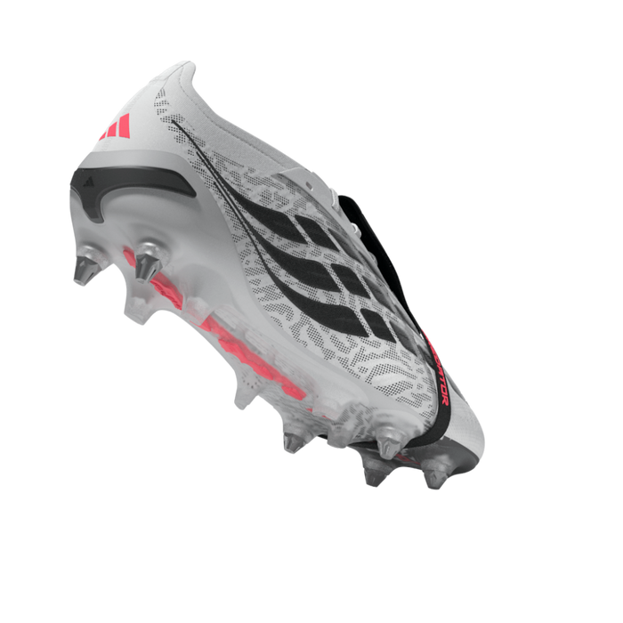 Predator Elite Fold-Over Tongue SG Football Boots (White/Solar Purple/Solar Turbo)