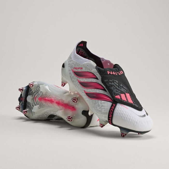 Predator Elite Fold-Over Tongue SG Football Boots (White/Solar Purple/Solar Turbo)