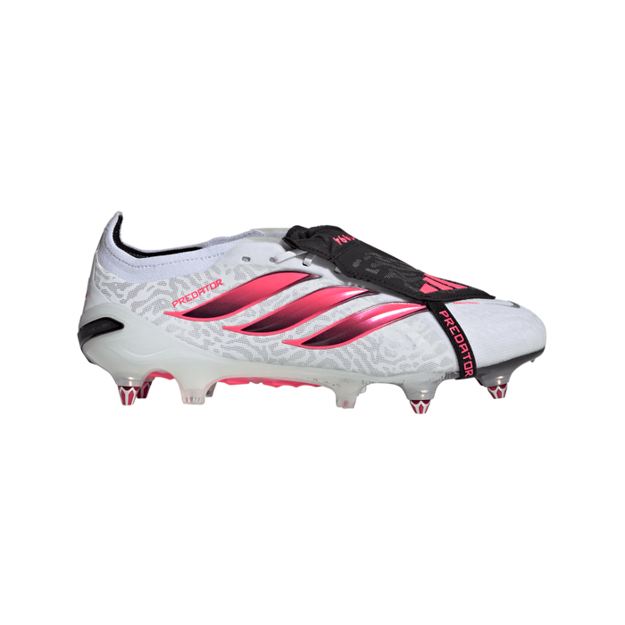 Predator Elite Fold-Over Tongue SG Football Boots (White/Solar Purple/Solar Turbo)