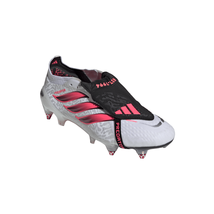 Predator Elite Fold-Over Tongue SG Football Boots (White/Solar Purple/Solar Turbo)