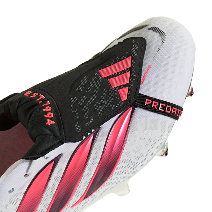 Predator Elite Fold-Over Tongue SG Football Boots (White/Solar Purple/Solar Turbo)
