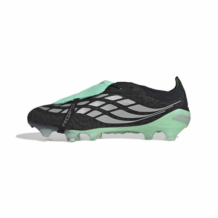 adidas Predator Elite Fold-Over Tongue FG football boot in core black, silver metallic and pulse mint