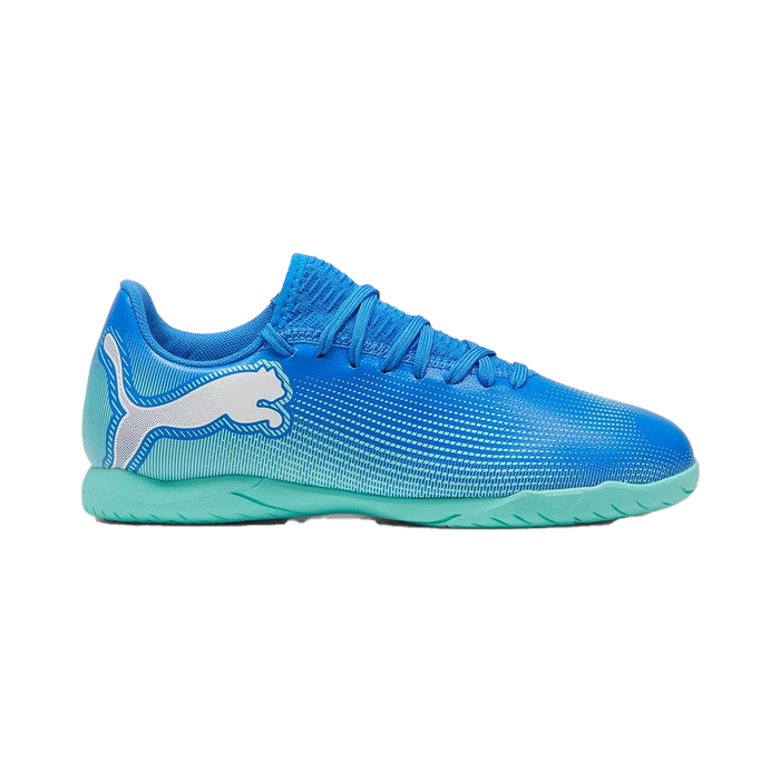 Puma Future 7 Play IT Jnr Indoor Football Shoes (Hyperlink Blue/Mint)