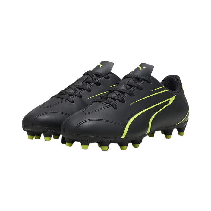 Puma Vitoria Jnr FG/AG Football Boots (Black/Electric Lime)