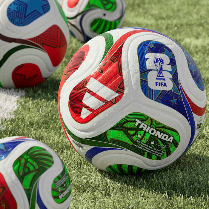 FIFA World Cup 26 Trionda Pro Ball (White/Solar Blue/Hi-Res Red/Flash Lime)