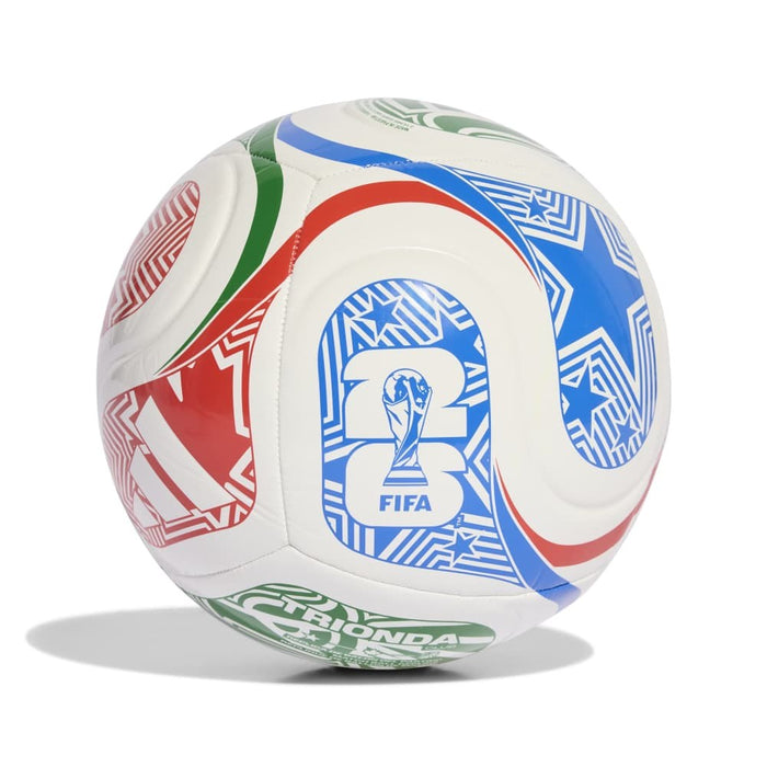 FIFA World Cup 26 Trionda Club Ball (White/Vivid Red/Glow Blue/Green)