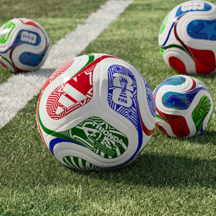 FIFA World Cup 26 Trionda Club Ball (White/Vivid Red/Glow Blue/Green)